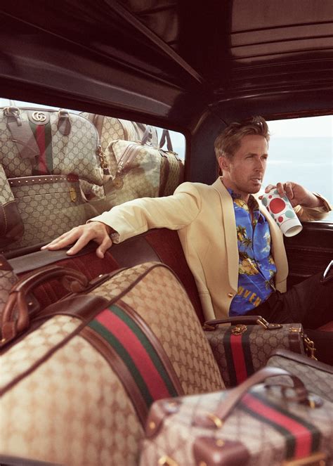 Ryan Gosling stars in the Gucci Valigeria campaign reflecting the 